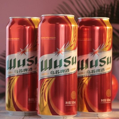 夺命大红乌苏国产啤酒500ml12听装12罐装国产大乌苏新疆啤酒整箱