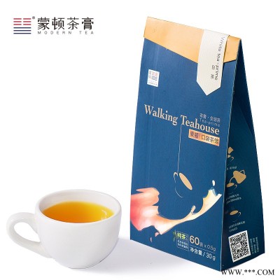 蒙顿茶膏 口袋茶馆白茶膏 60袋 白茶膏 白茶