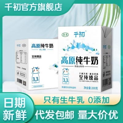 【10月29日产】纯牛奶整箱批发200g*20盒装全脂牛奶早餐奶牛奶代