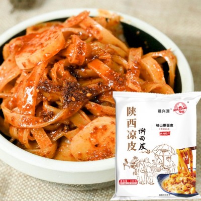 华祥陕西特产凉皮擀面皮方便速食食品每袋300g厂家直销批发