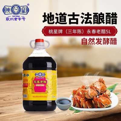 桶装5L老醋 福建桃星牌三年陈永春老醋陈醋批发 醋厂直销古法酿醋