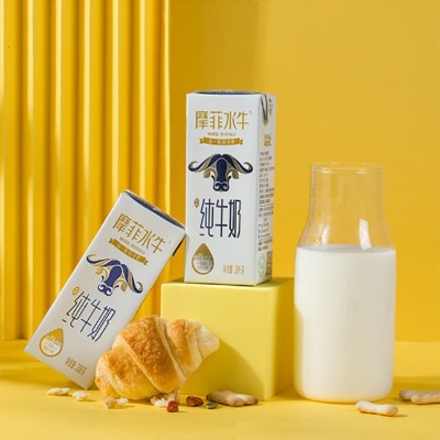来思尔摩菲水牛乳纯牛奶206g10盒一件大发成人学生摩非全脂早餐奶