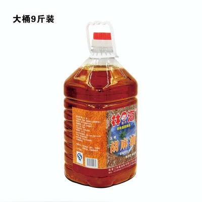 大量批发亚麻籽油 特色食用油纯香胡麻油4.5L原汁原味厂家直供
