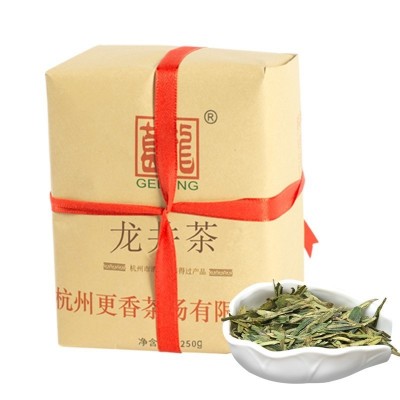 2022年春茶 更香茶厂葛龙牌龙井绿茶雨后四级茶叶250克牛皮纸包
