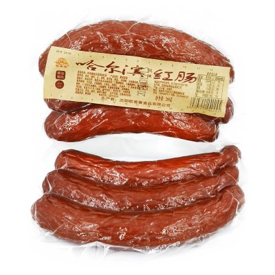 280克哈尔滨红肠果木炭烤东北香肠批发腊肠熟食肉类零食烤肠