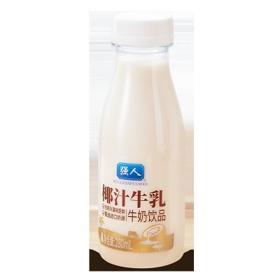 强人280毫升椰汁牛乳饮料*8瓶 网红饮品儿童学生早餐奶整箱包邮