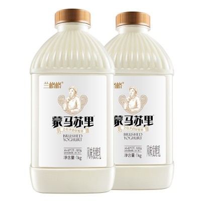 顺丰兰格格雪原蒙马苏里酸奶1kgx2桶奶酪味新鲜奶活菌发酵
