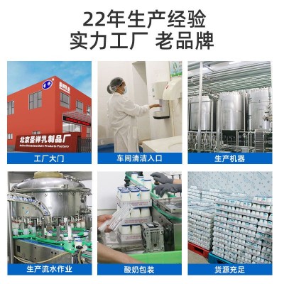 圣祥无蔗糖老北京酸奶整箱批发180g*12瓶风味发酵乳酸牛奶老酸奶