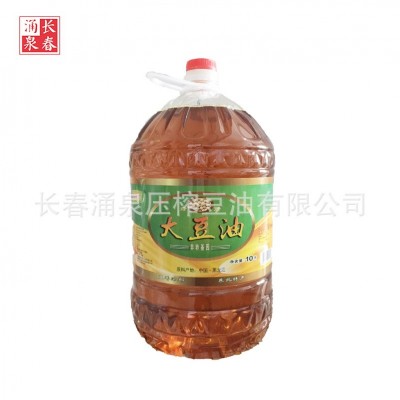 吉桂坊食用油东北大豆油桶装三级大豆油10升