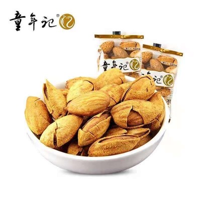【童年记_巴旦木500g】小包手剥巴旦木每日坚果特产干果零食年货