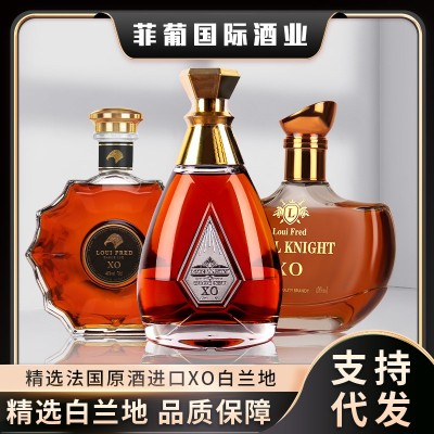 法国进口高度洋酒路易系列XO白兰地礼盒装直播批发零售一件代发