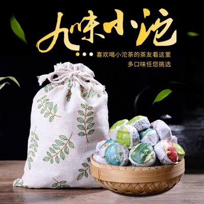 宏好吉茶叶 厂家批发 普洱茶生茶熟茶迷你沱茶小沱茶9种口味 450g