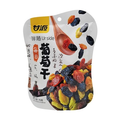 甘源牌干果脯蜜饯黄桃芒果干小零食干果脯葡萄干75g*32袋共2.4kg