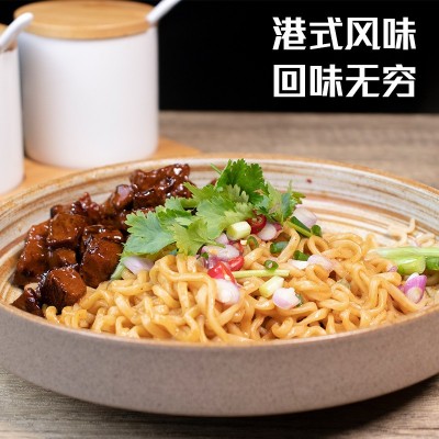 非油炸方便面捞面泡面即食面港式牛腩式车仔面金大惠工厂整箱批发