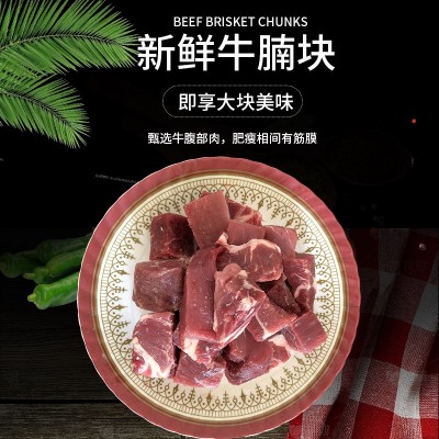 牛腩块冷冻牛肉粒生鲜餐饮饭店牛肉类食品去骨原切牛腩块厂家批发