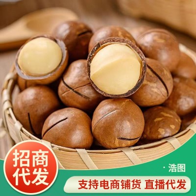 奶香薄皮夏威夷果坚果批发500g开口年货坚果原味带壳夏威夷果