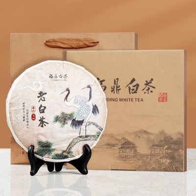 福鼎白茶老白茶寿眉小茶饼茶叶礼盒装陈皮白茶批发送礼品伴手礼