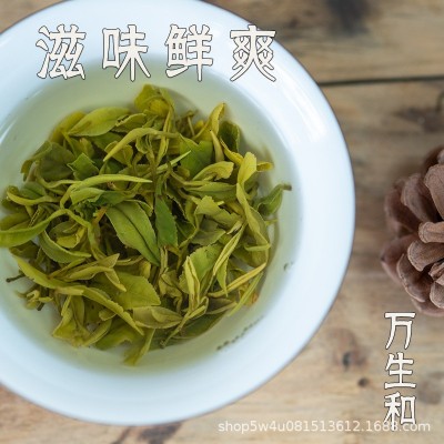 万生和2023新茶浓豆香炒青巨峰厂家批发高山茶叶散装山东日照绿茶